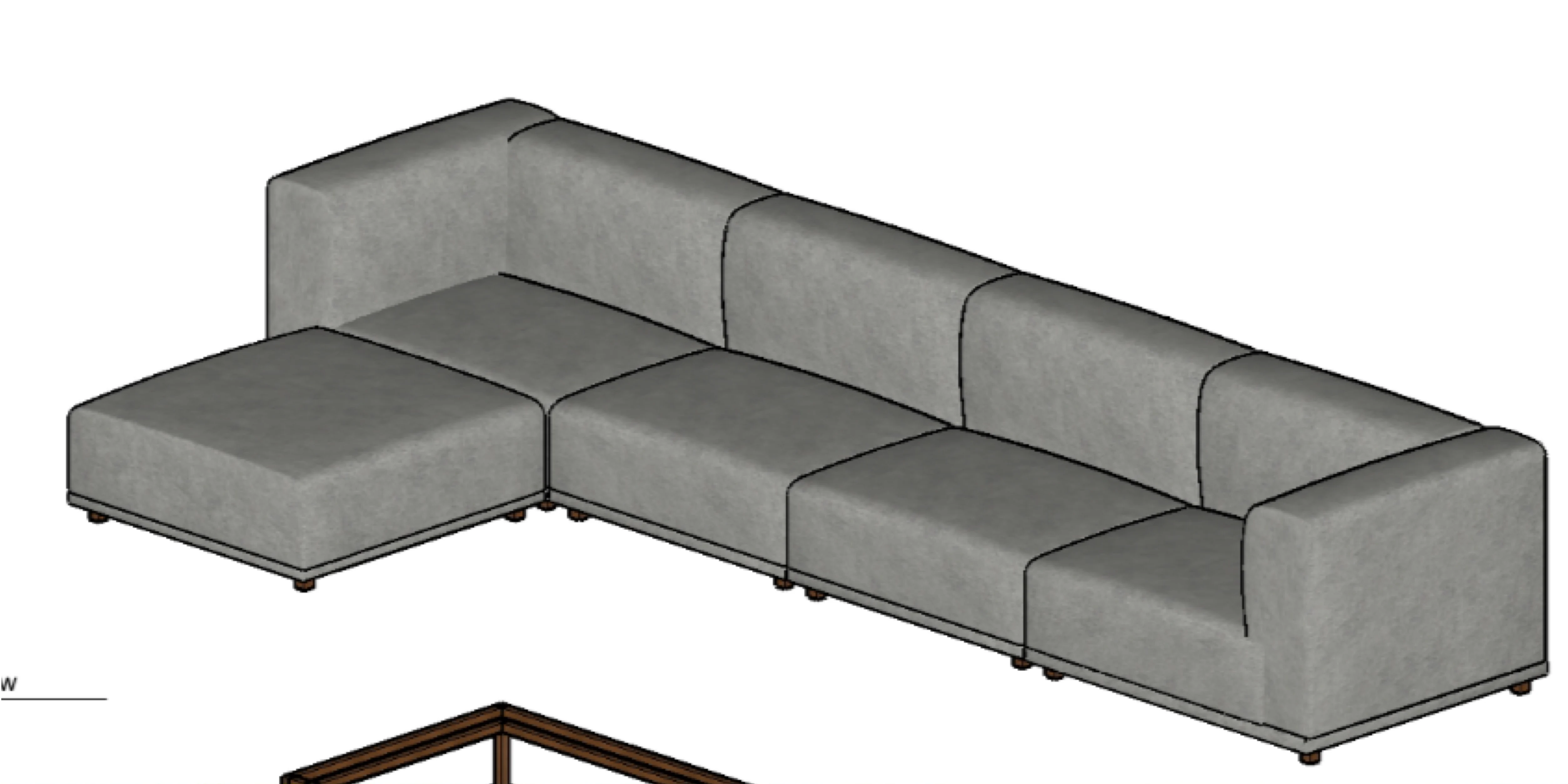 Sofa — CAD drawing