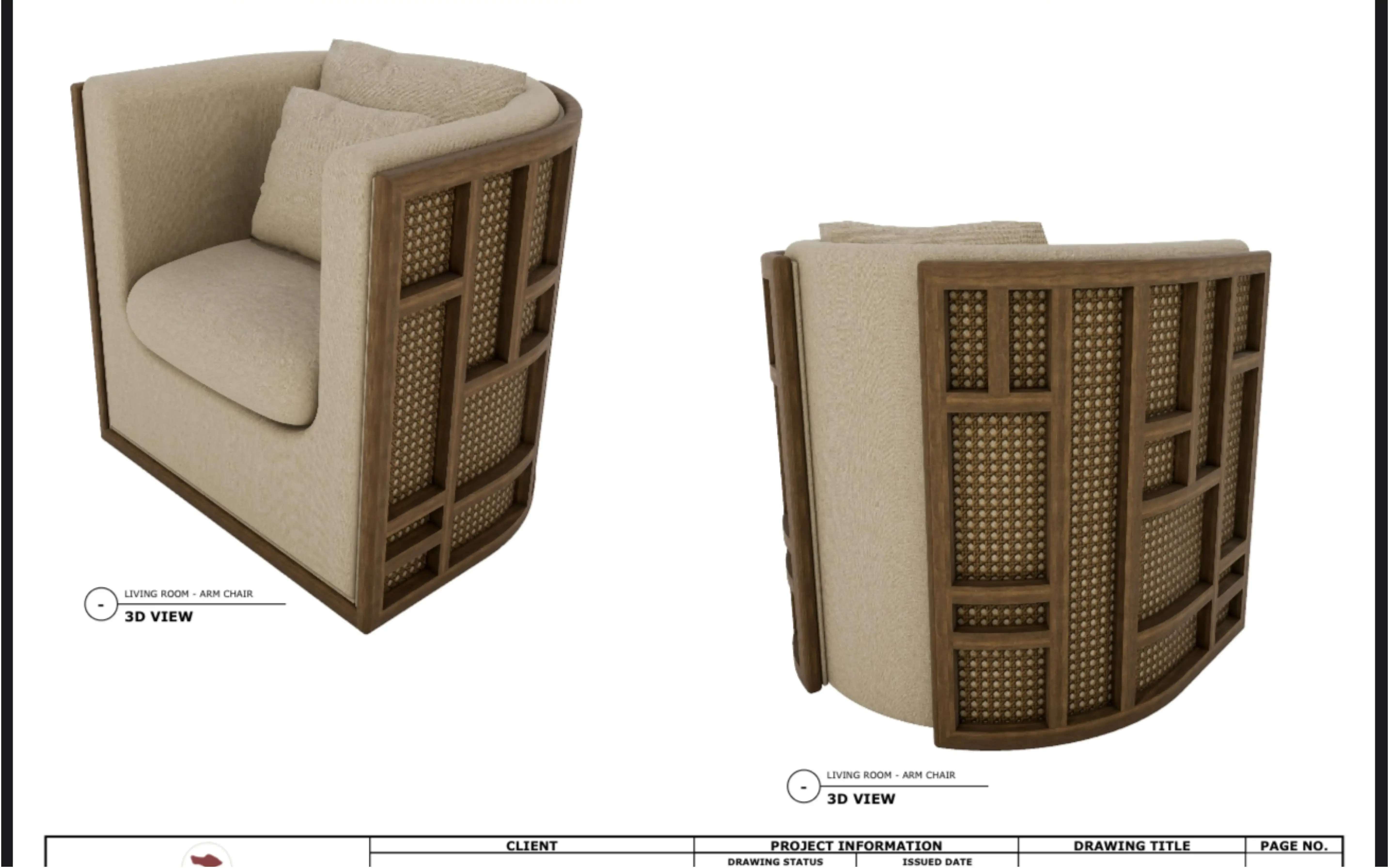 Arm Chair — CAD drawing