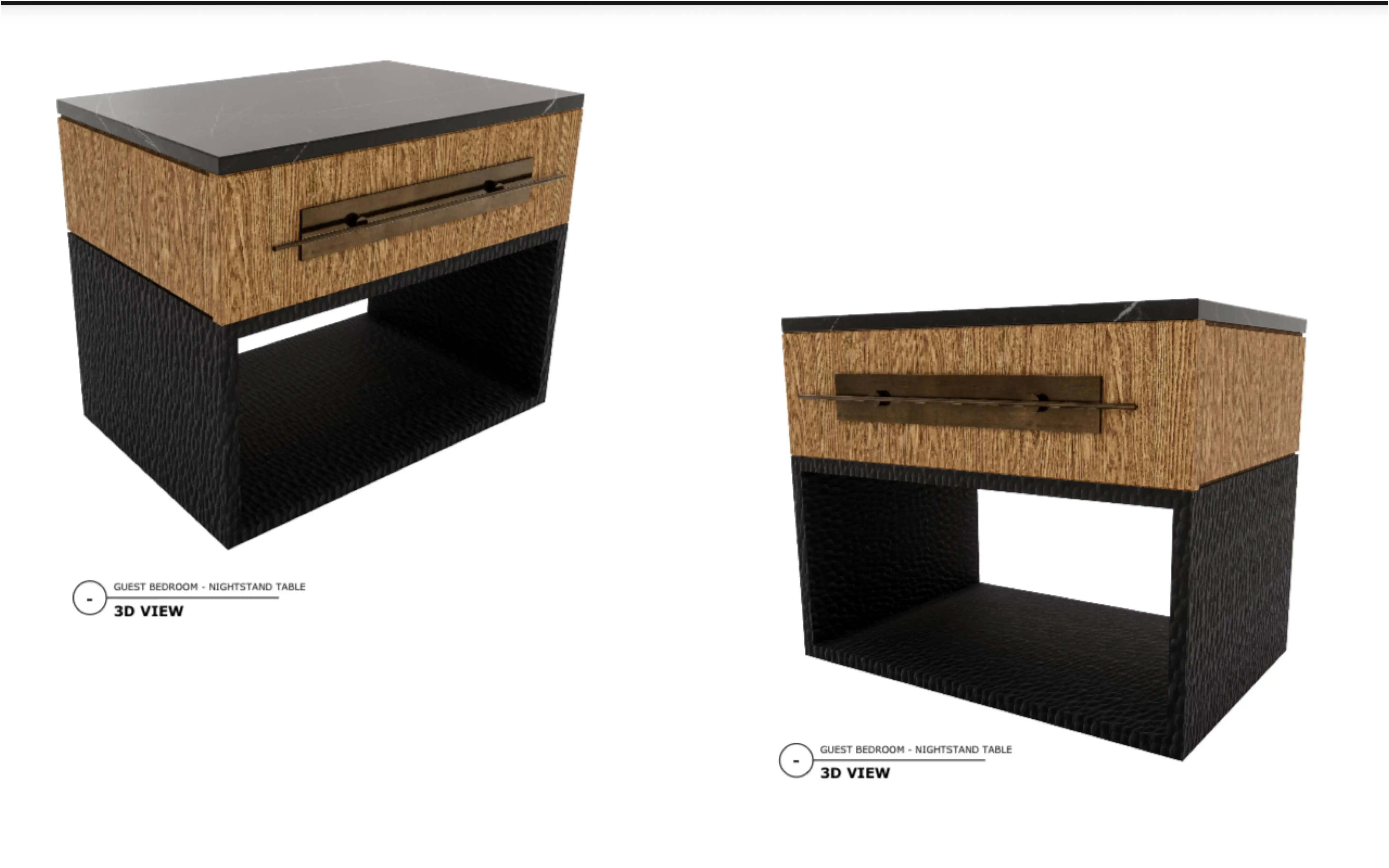 Bedside Table — CAD drawing