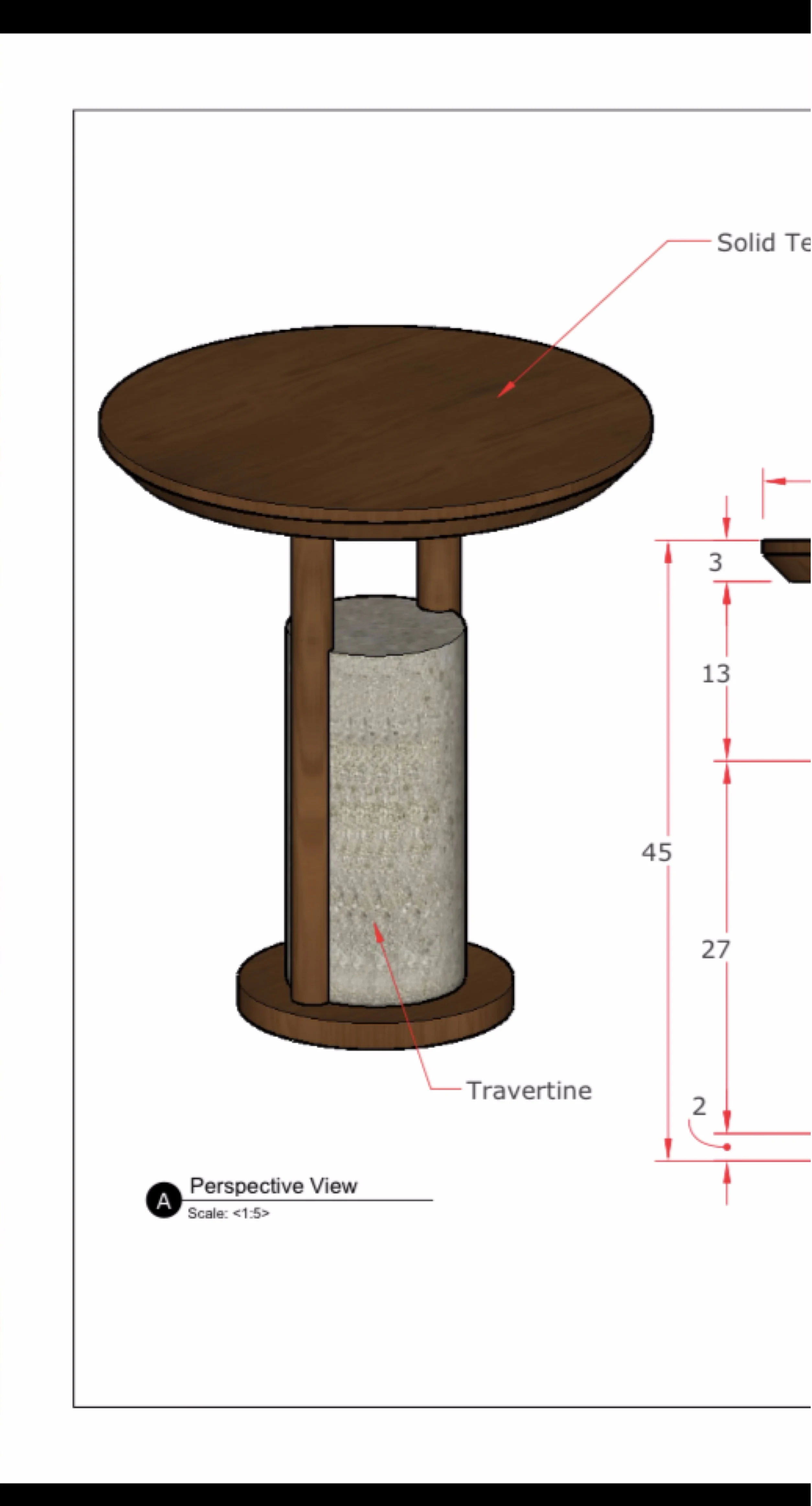 Coffee Table — CAD drawing