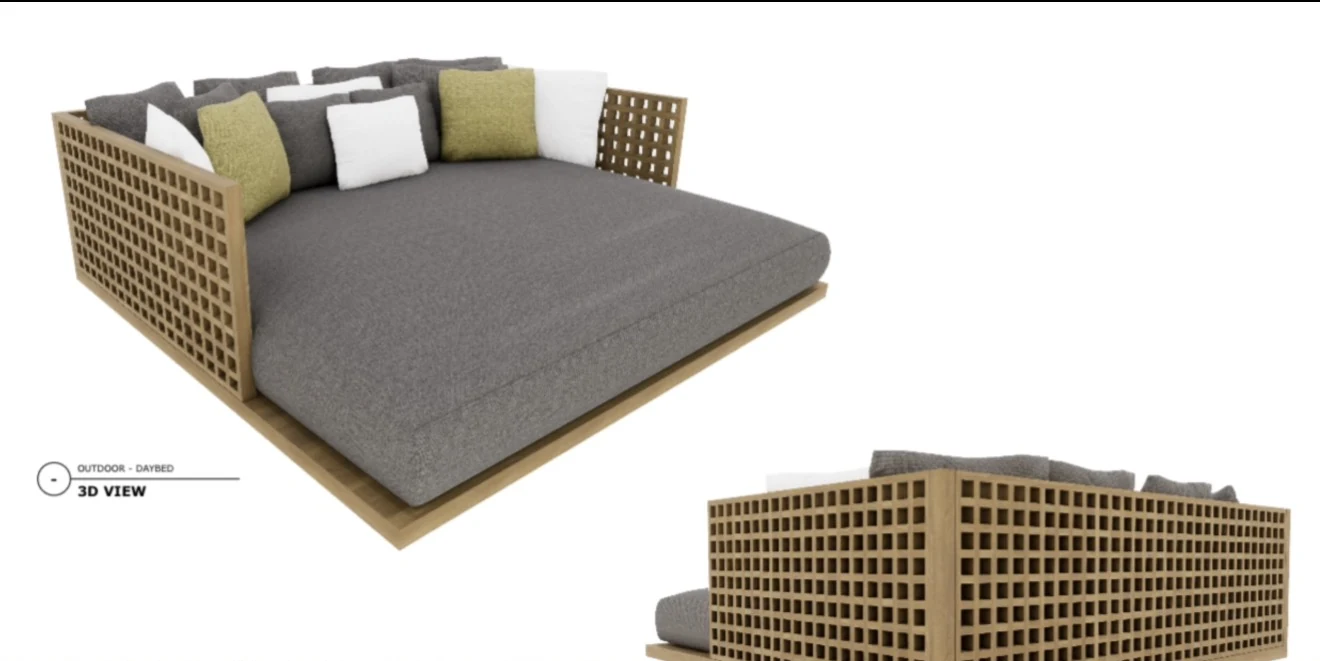 Daybed — CAD drawing