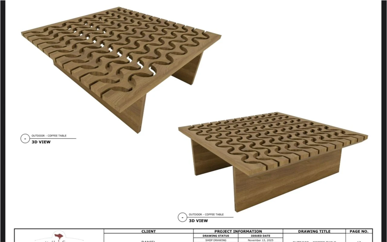Coffee Table — CAD drawing