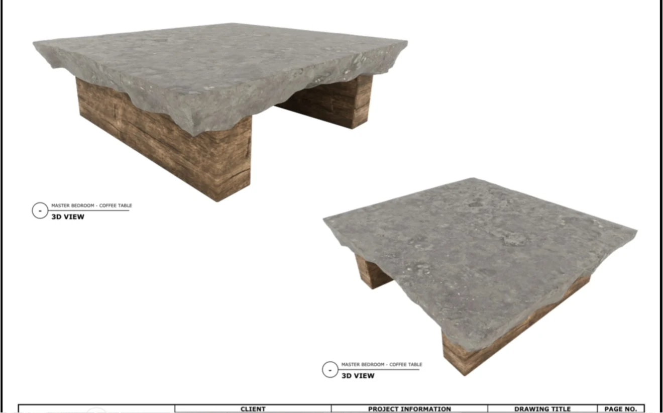 Coffee Table — CAD drawing