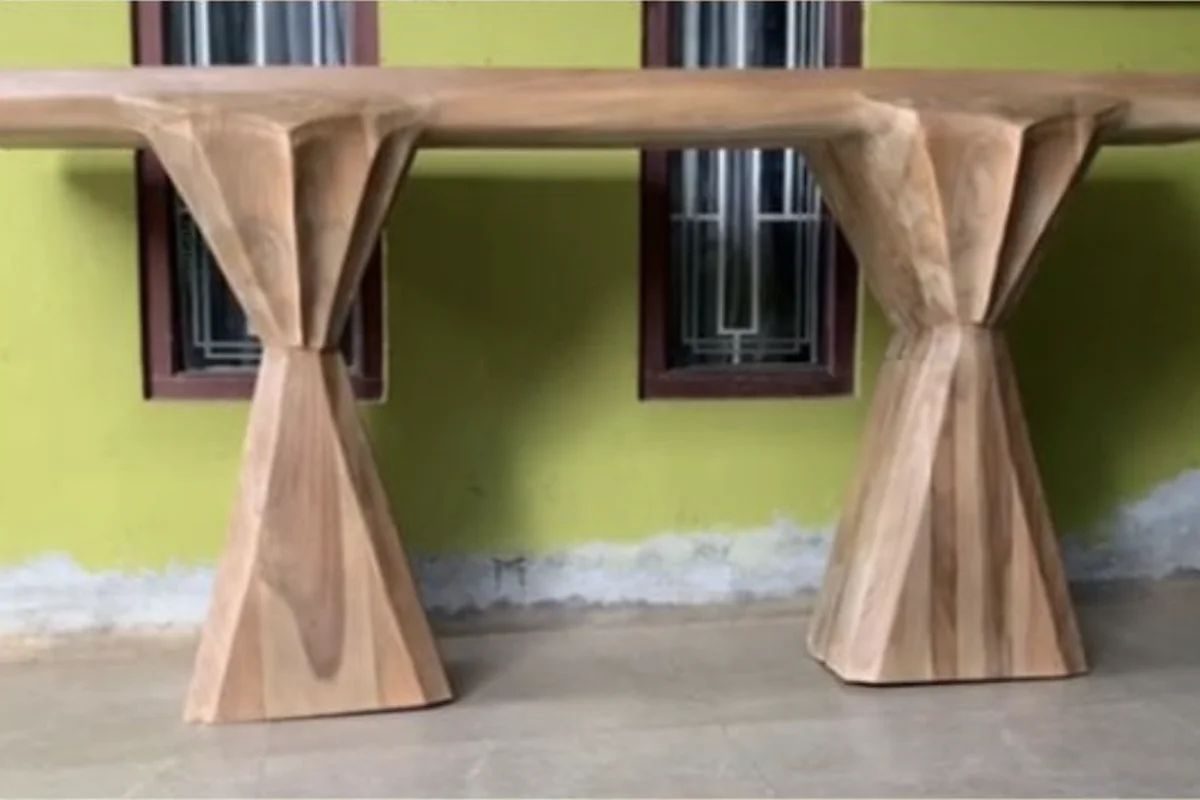 Hourglass Table — as built