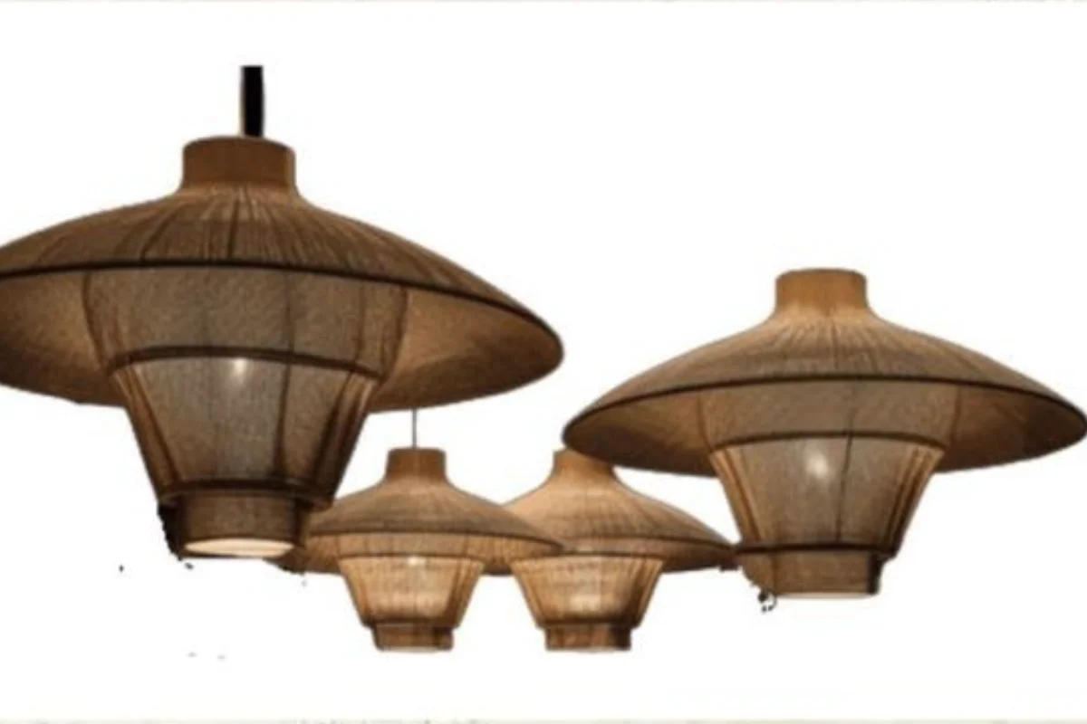 Rattan Pendant Lights — CAD drawing