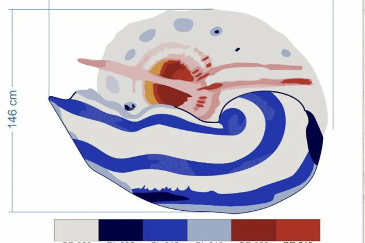 Blue Snail Rug — CAD drawing