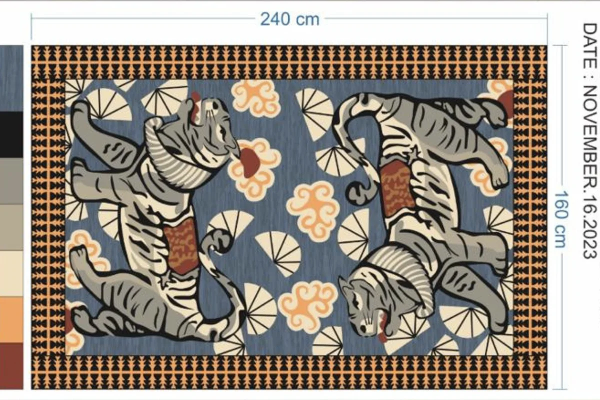 Tiger Rug — CAD drawing