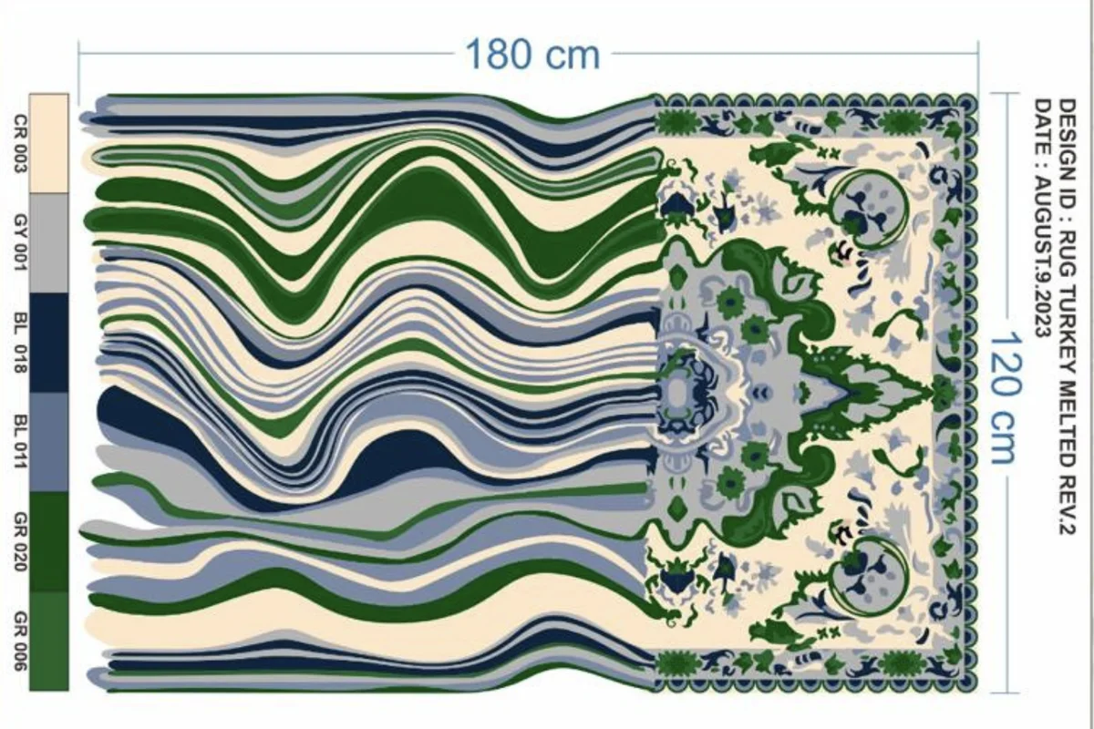 Wave Rug — CAD drawing