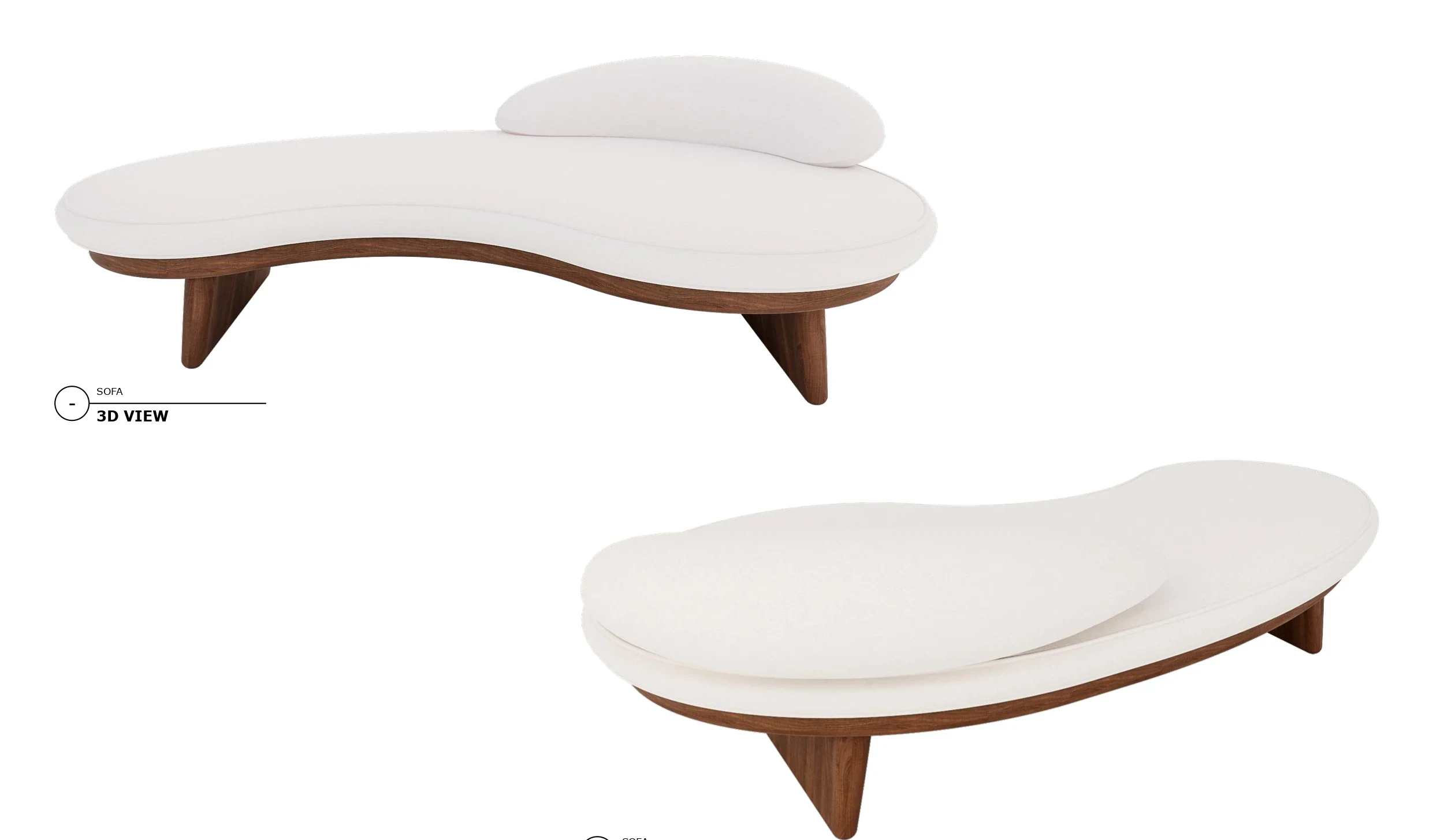 Organic Sofa — CAD drawing