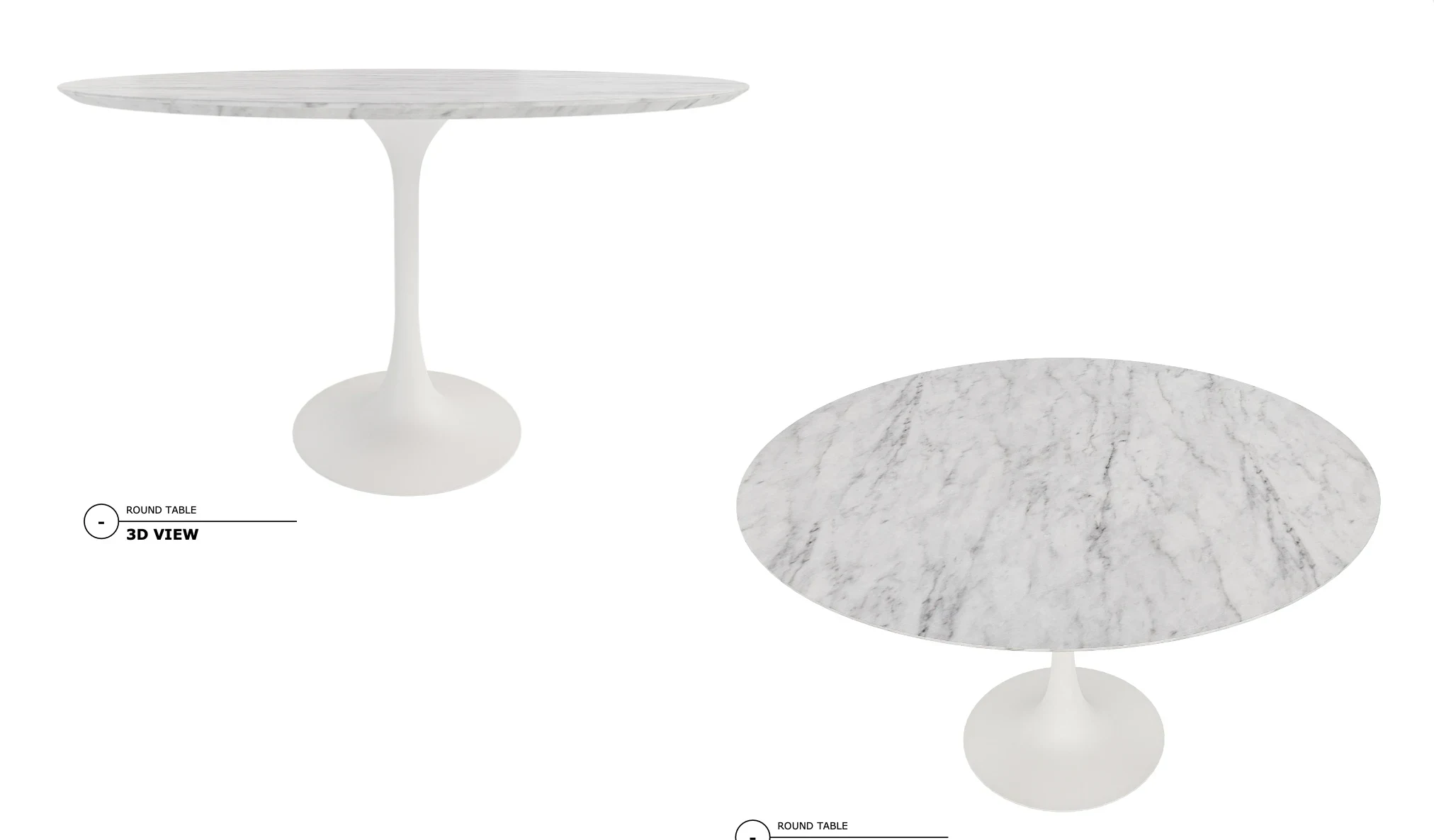Round Marble Table — CAD drawing