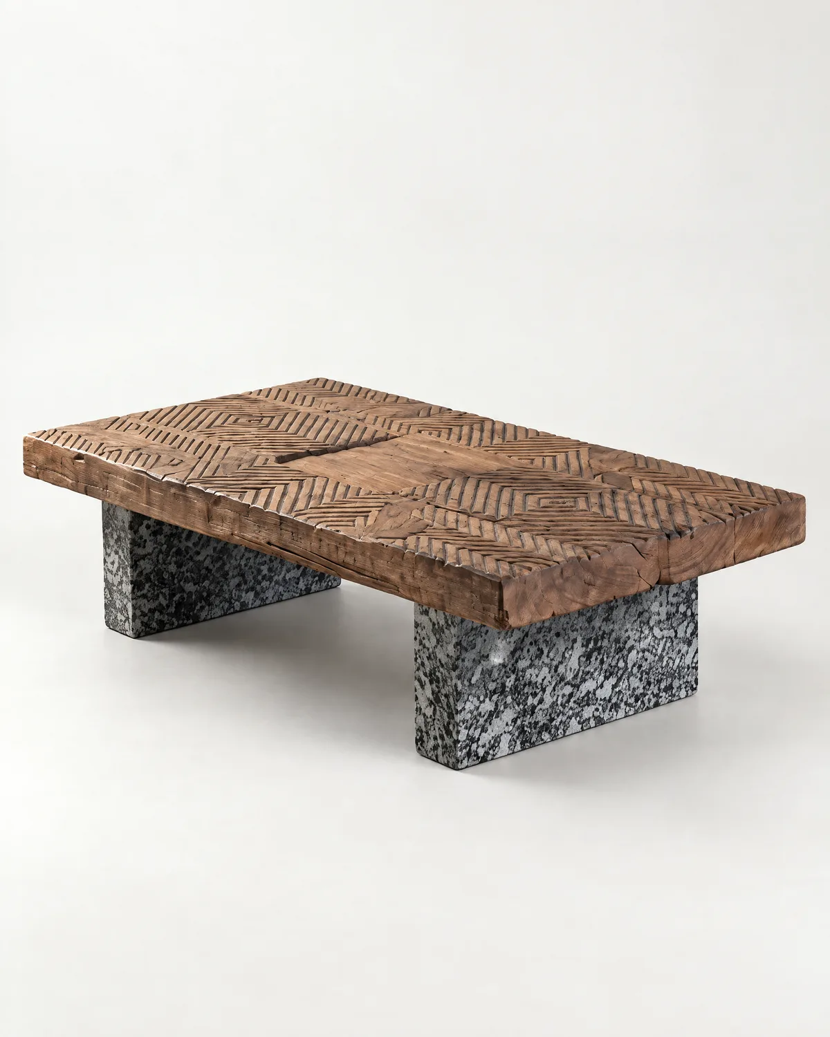 Carved coffee table
