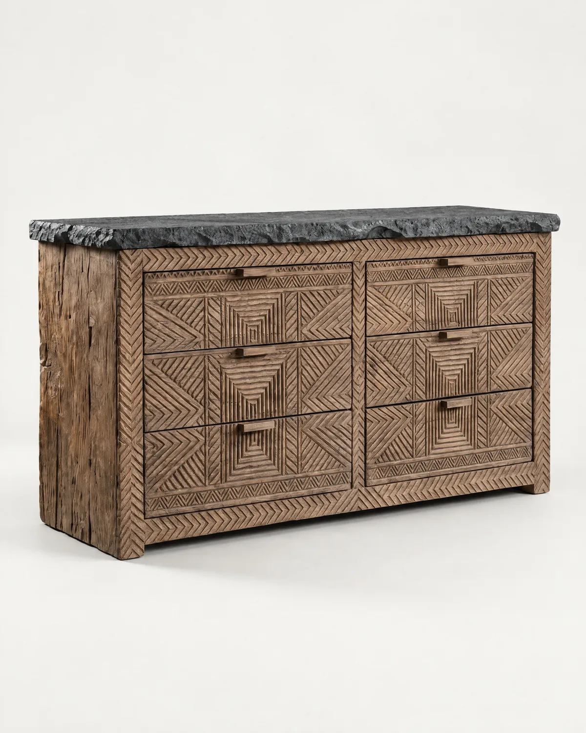 Carved chest of drawers