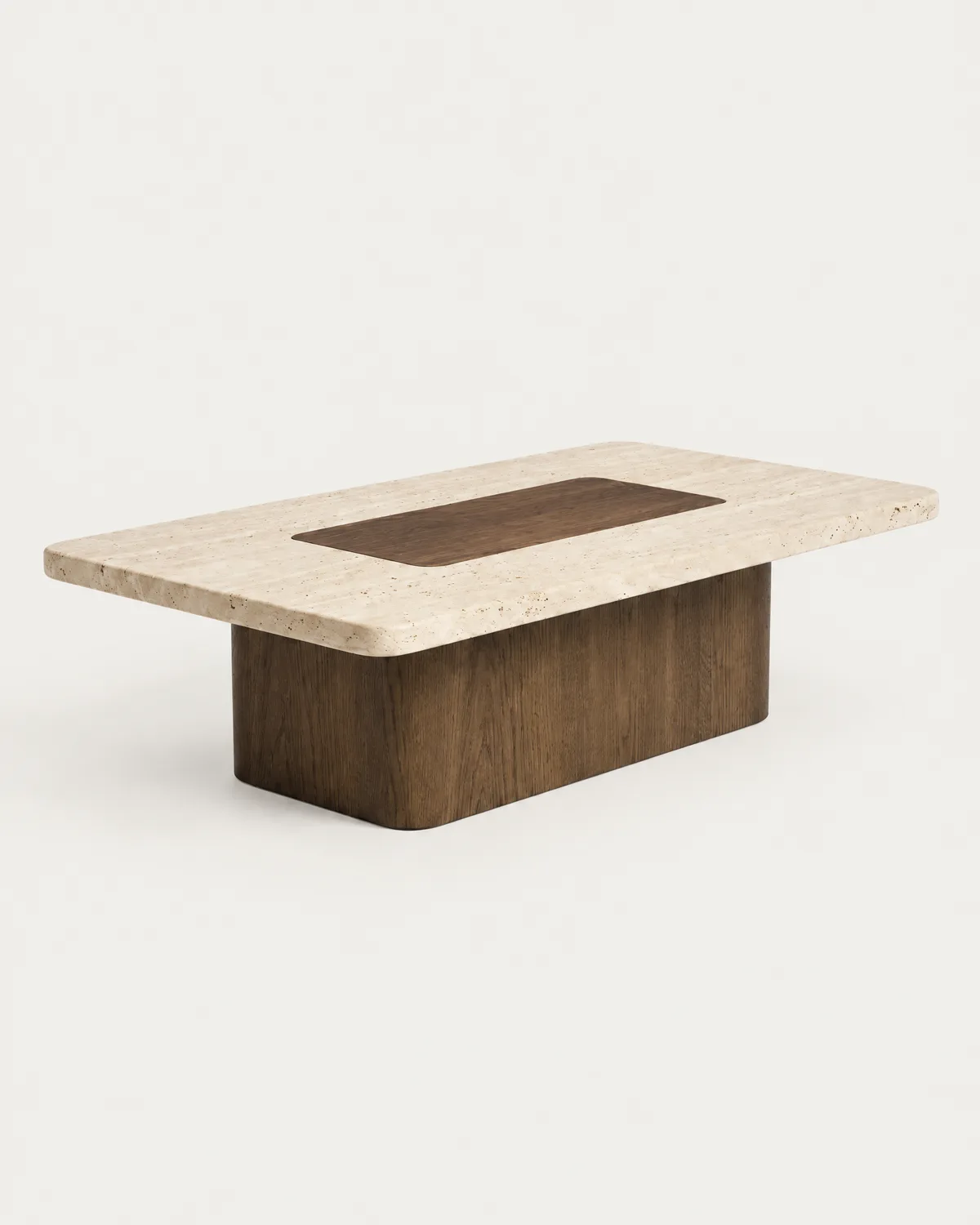 Womb travertine coffee table