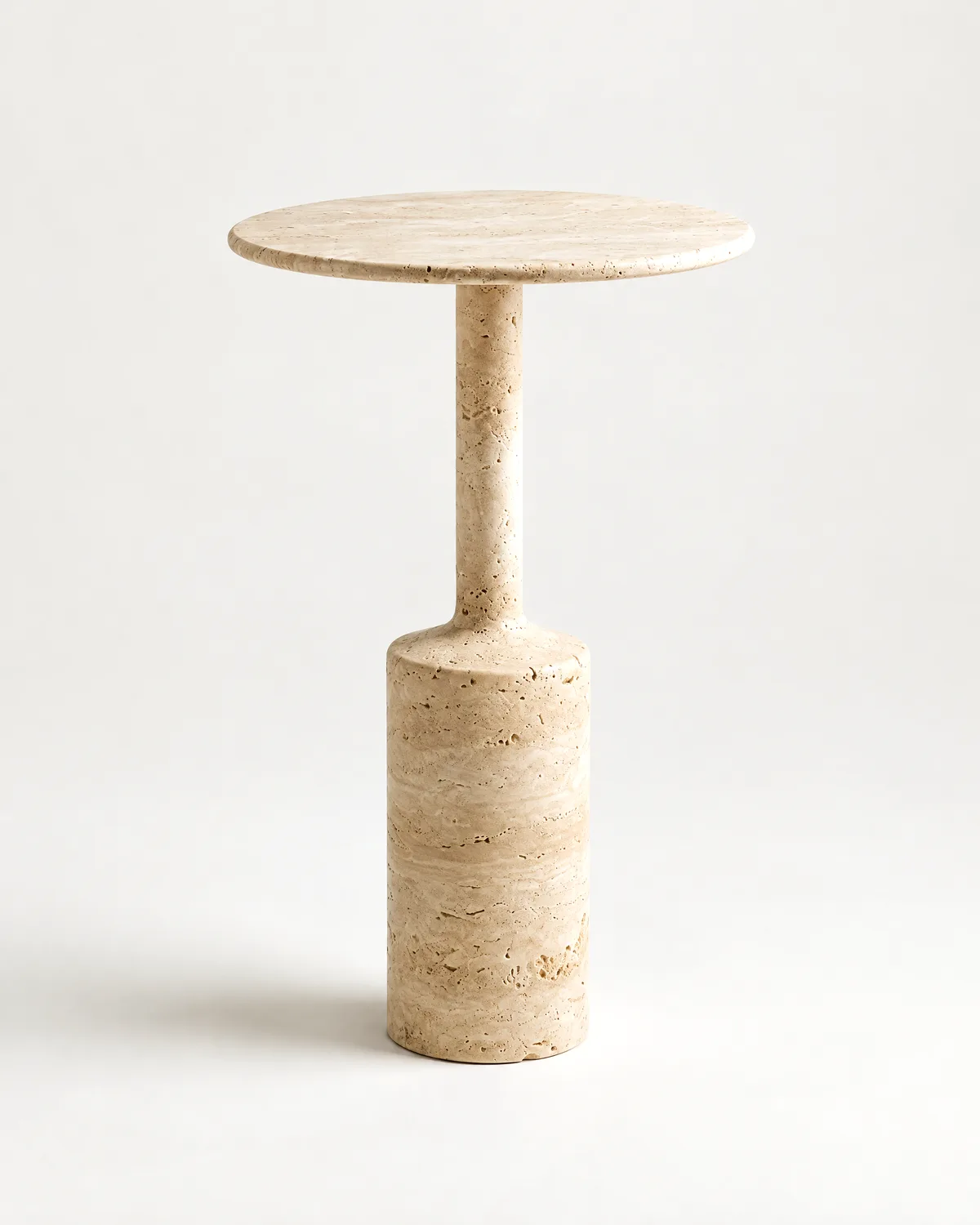 Top side table, travertine