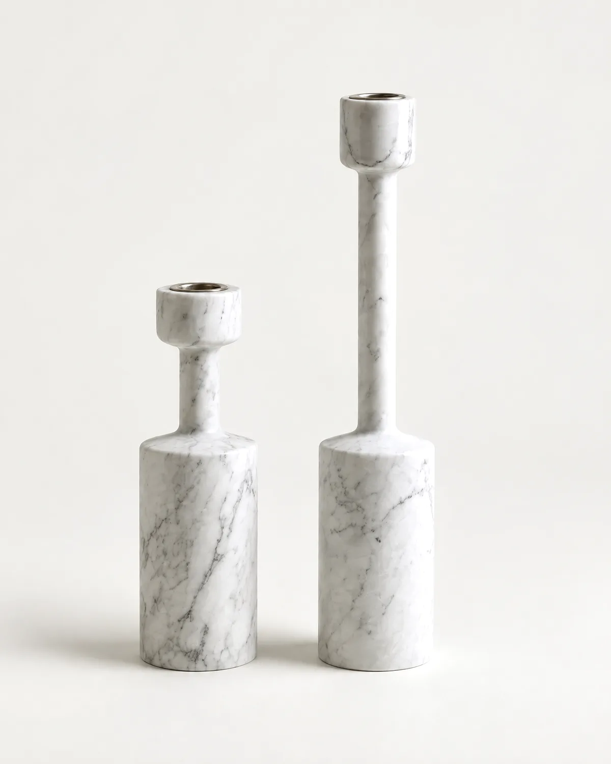 Top candleholders, marble