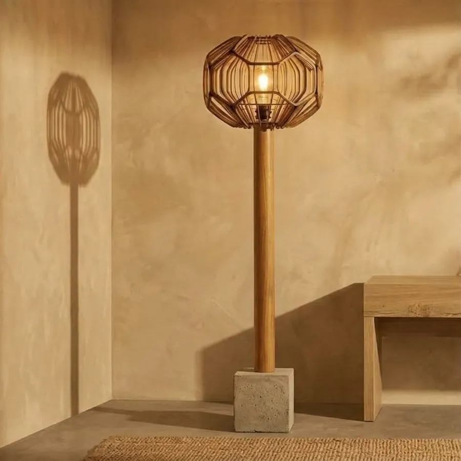 Sunburst floor lamp
