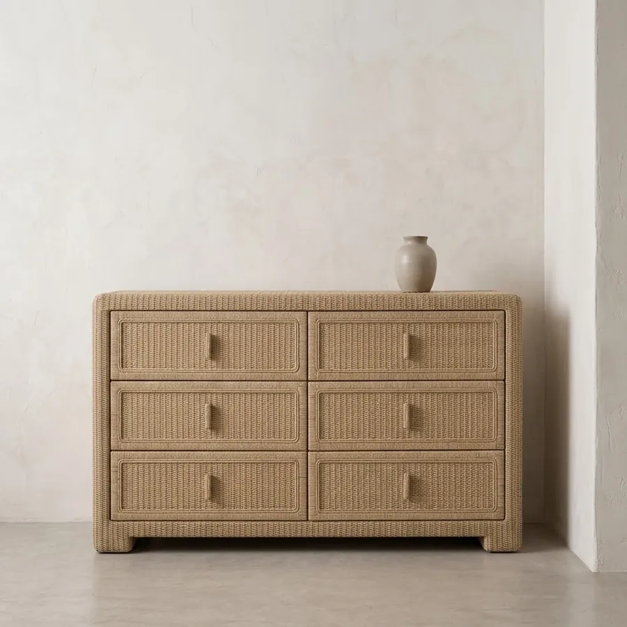 Coastal Wicker dresser