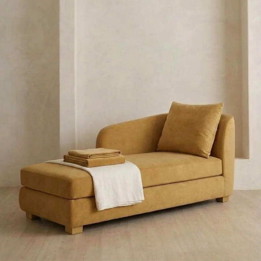 Plush chaise