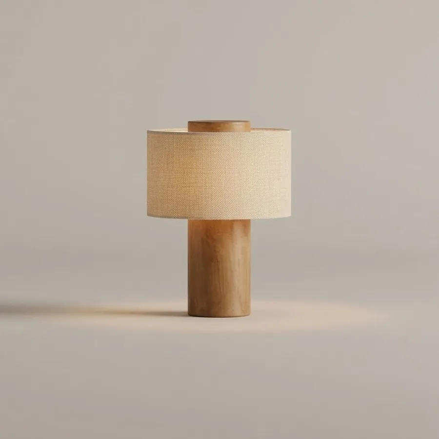 Plush small table lamp