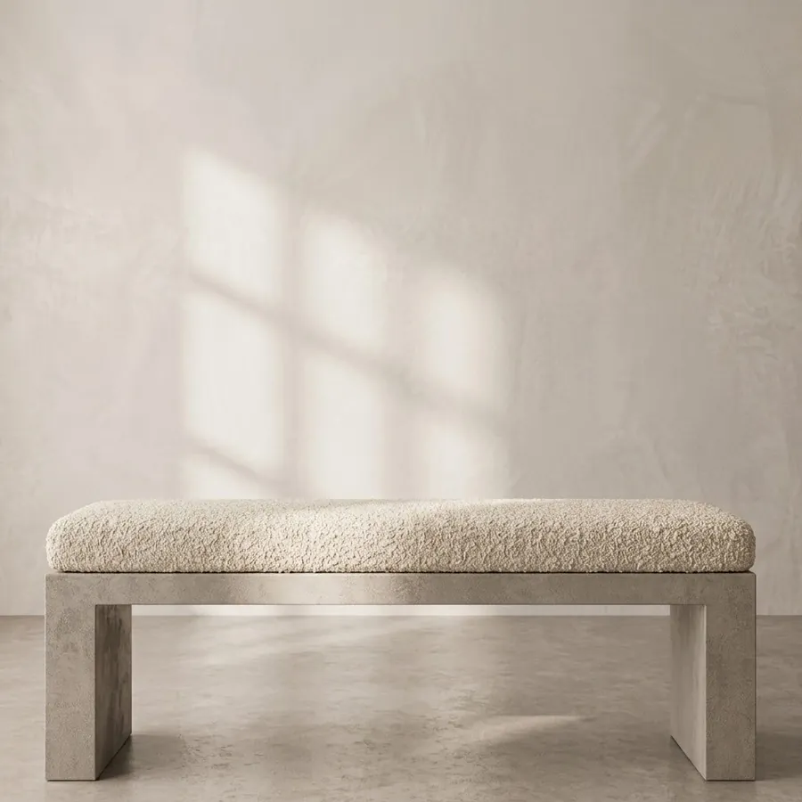 Fade2Grey upholstered bench
