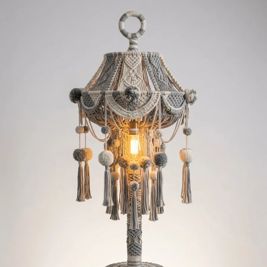 Fade2Grey macramé table lamp
