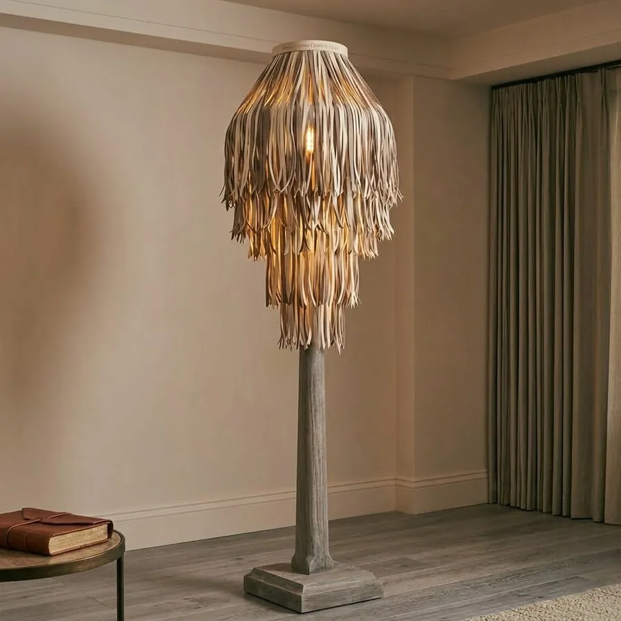 Ziggy fringe floor lamp