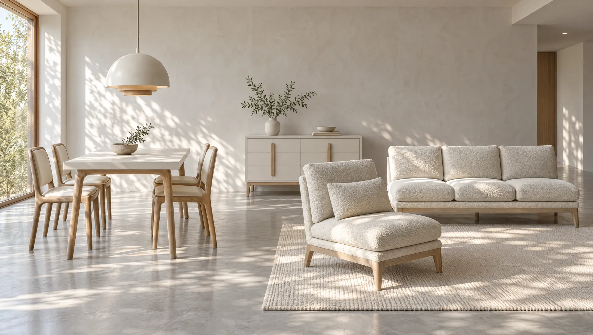 Scandi, with Scandi dining chair, Scandi dining table, Scandi lounge chair, Scandi sofa, Scandi pendant, Scandi sideboard