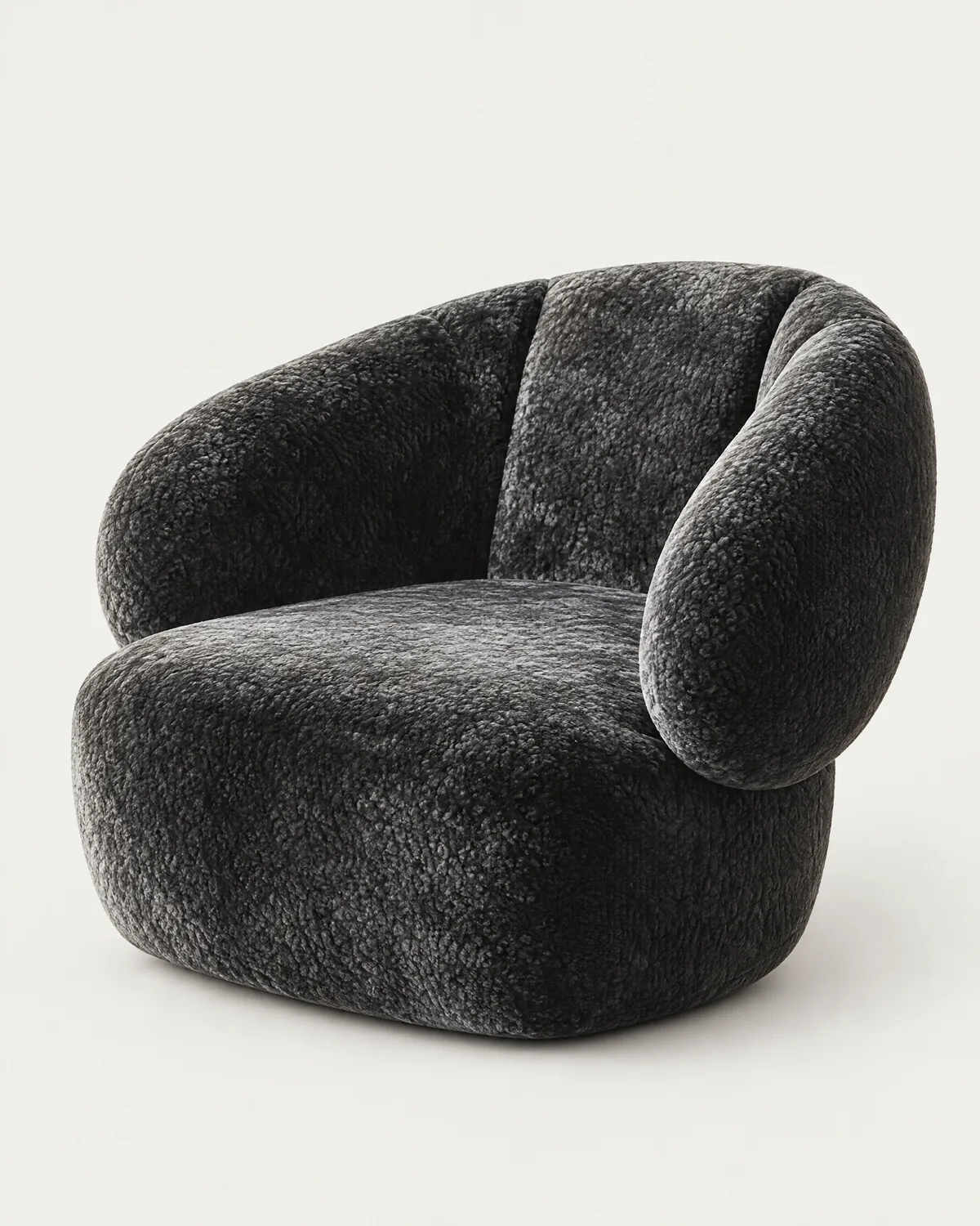 Shearling lounge chair