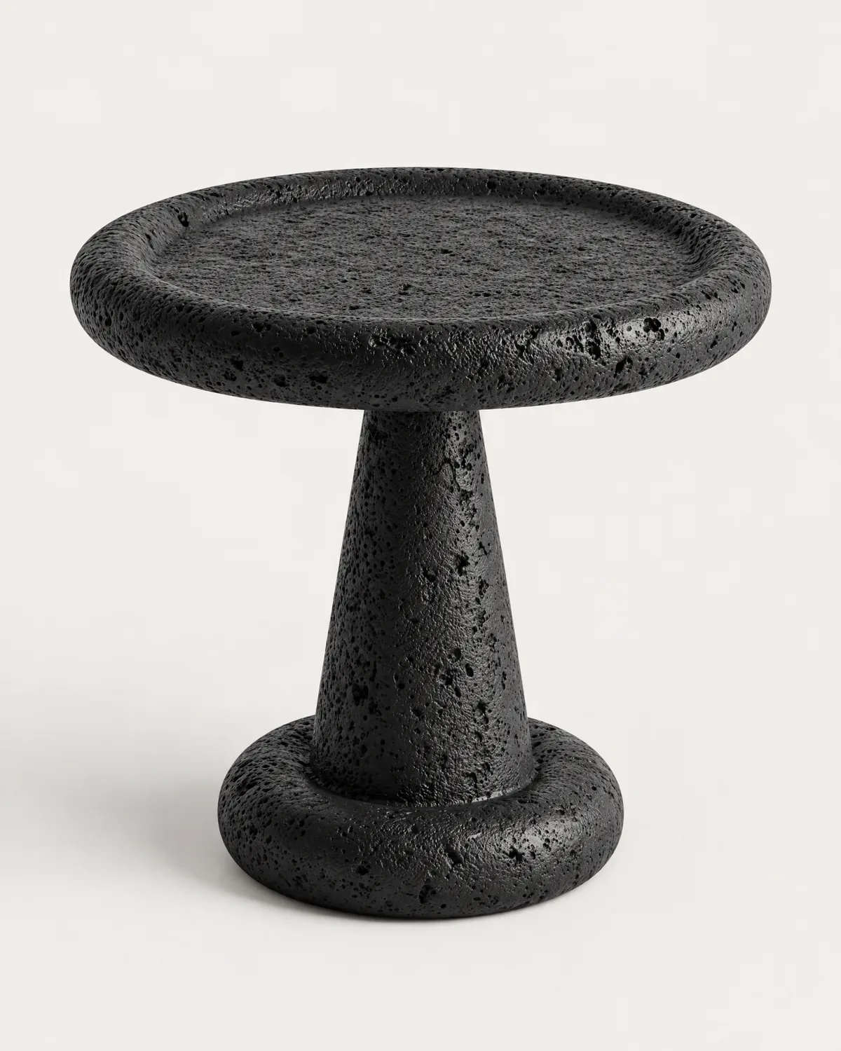 Lava stone side table